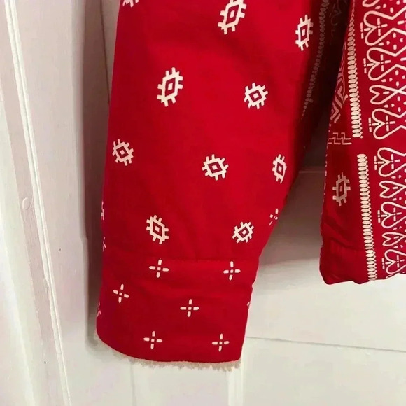 NDG Studio Paris Red  and White Jacket withh Faux Lambskin Interior Lg. - Picture 7 of 13